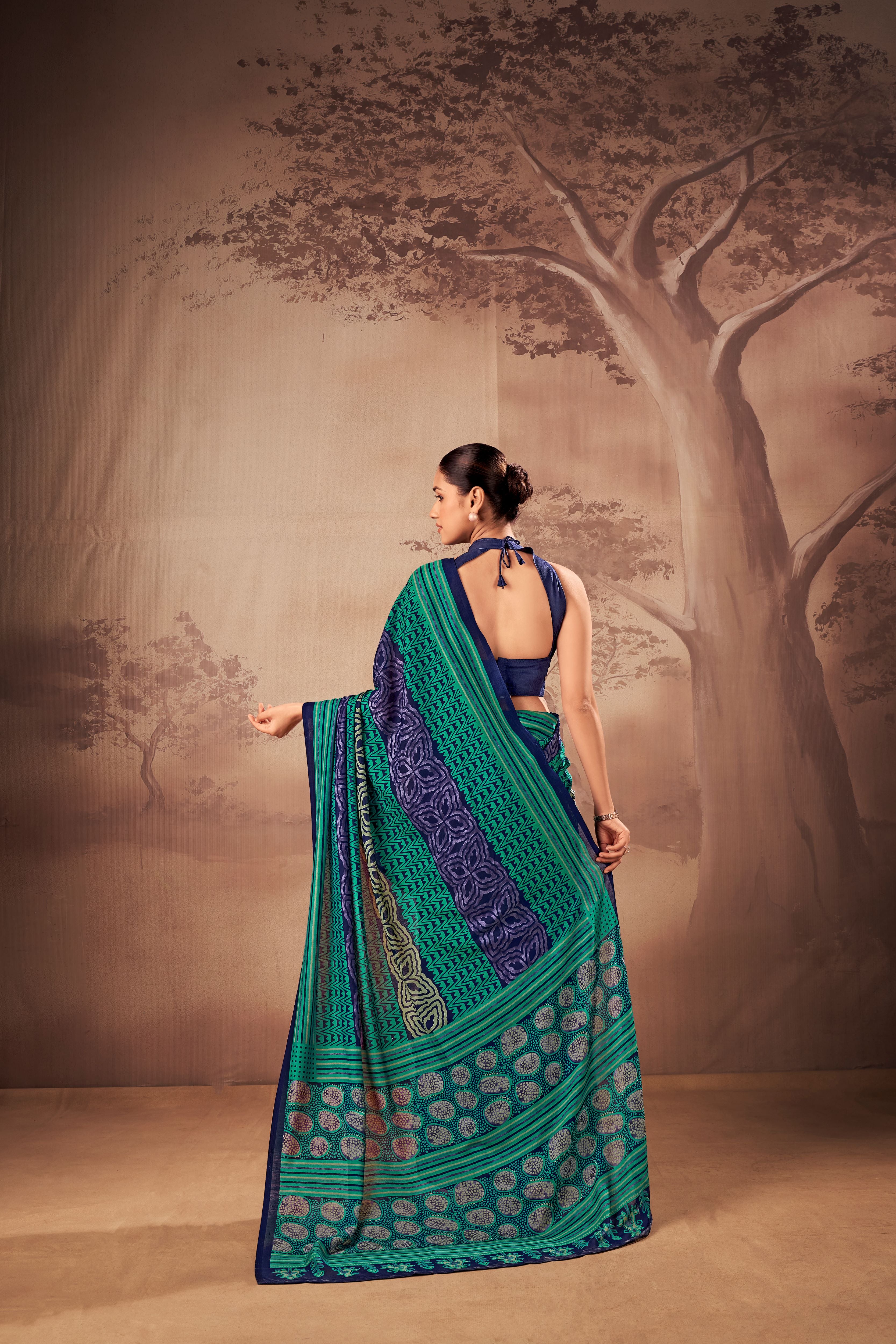 Mull Cotton Printed Saree