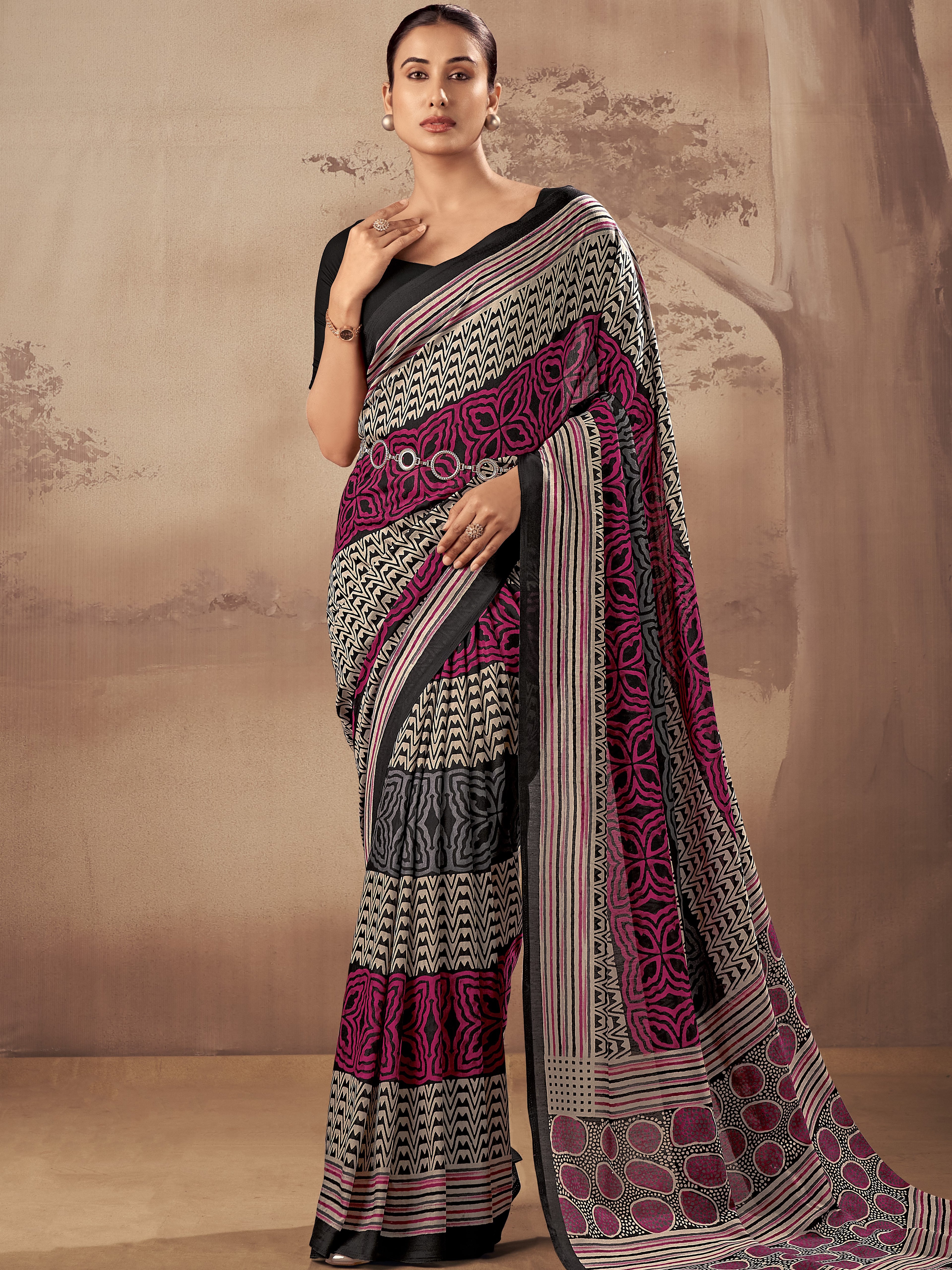Mull Cotton Printed Saree