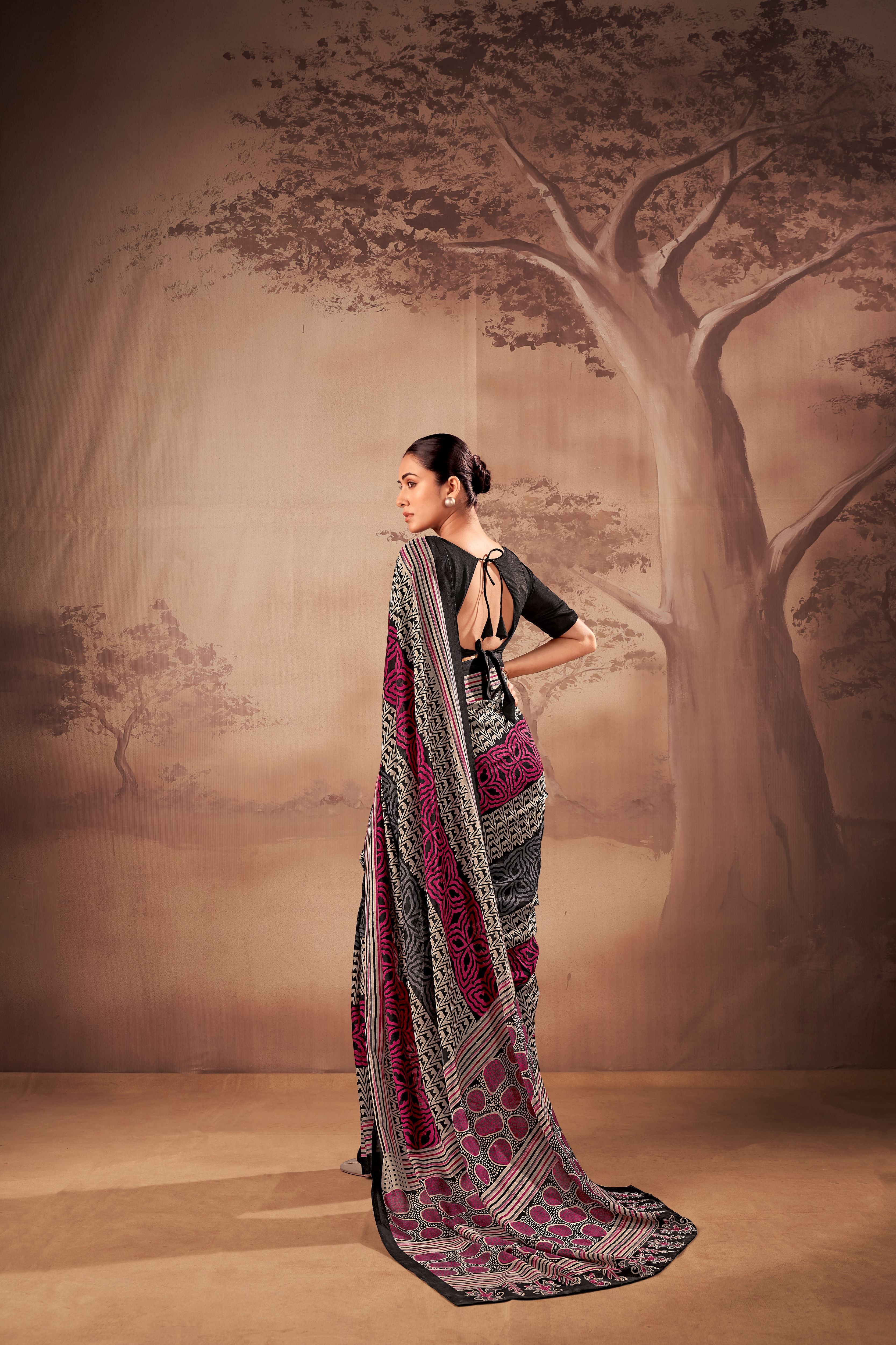 Mull Cotton Printed Saree