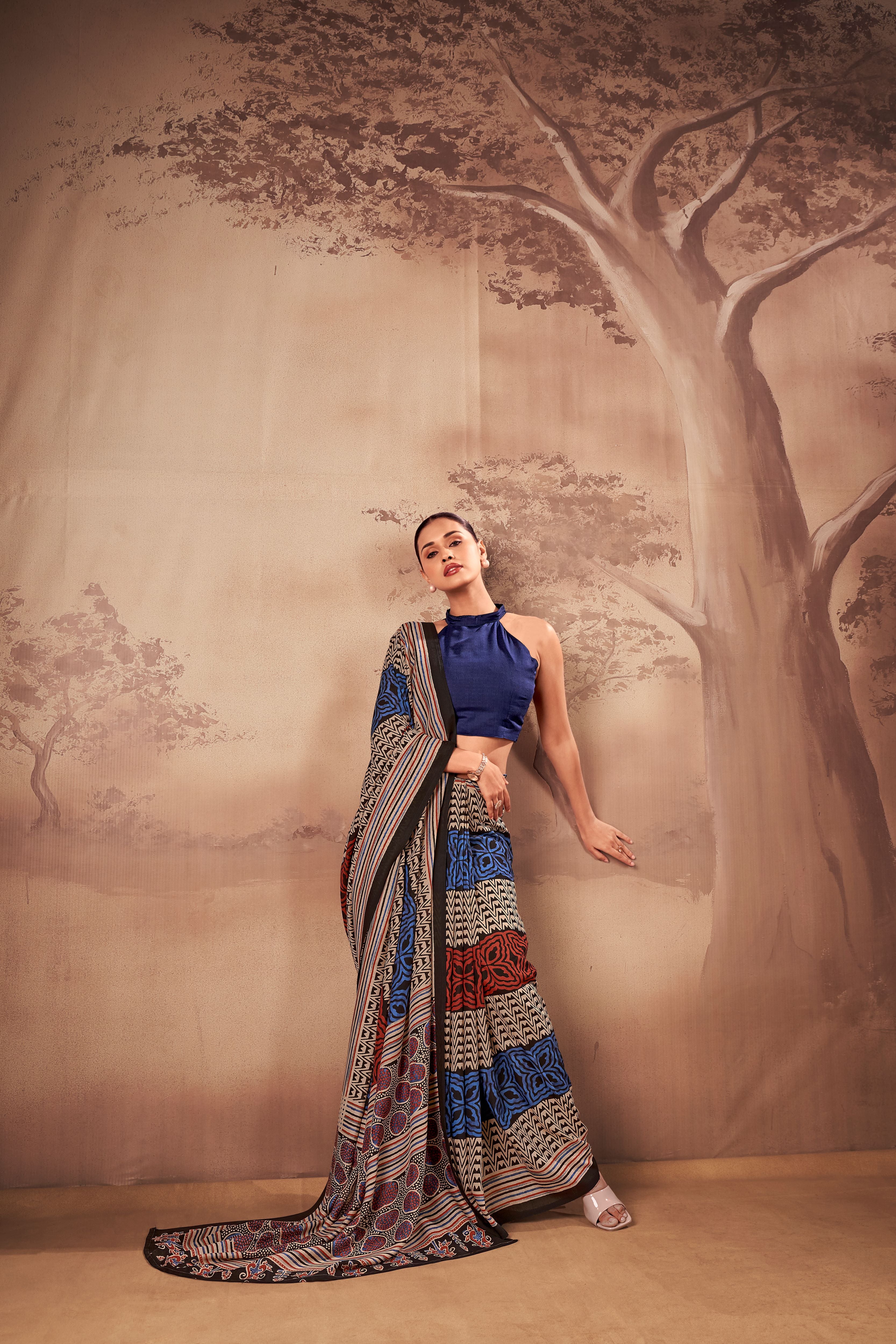 Mull Cotton Printed Saree