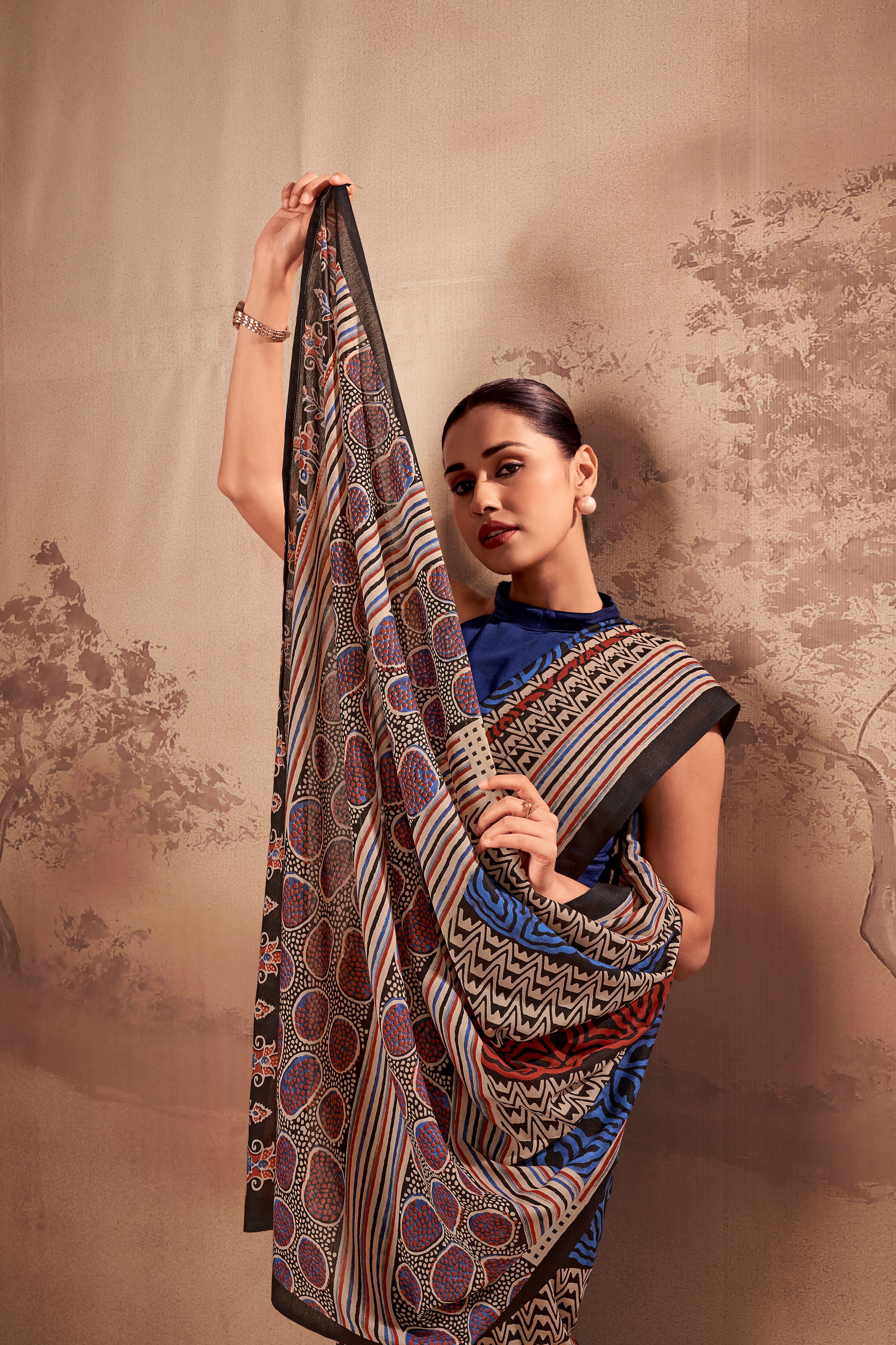 Mull Cotton Printed Saree