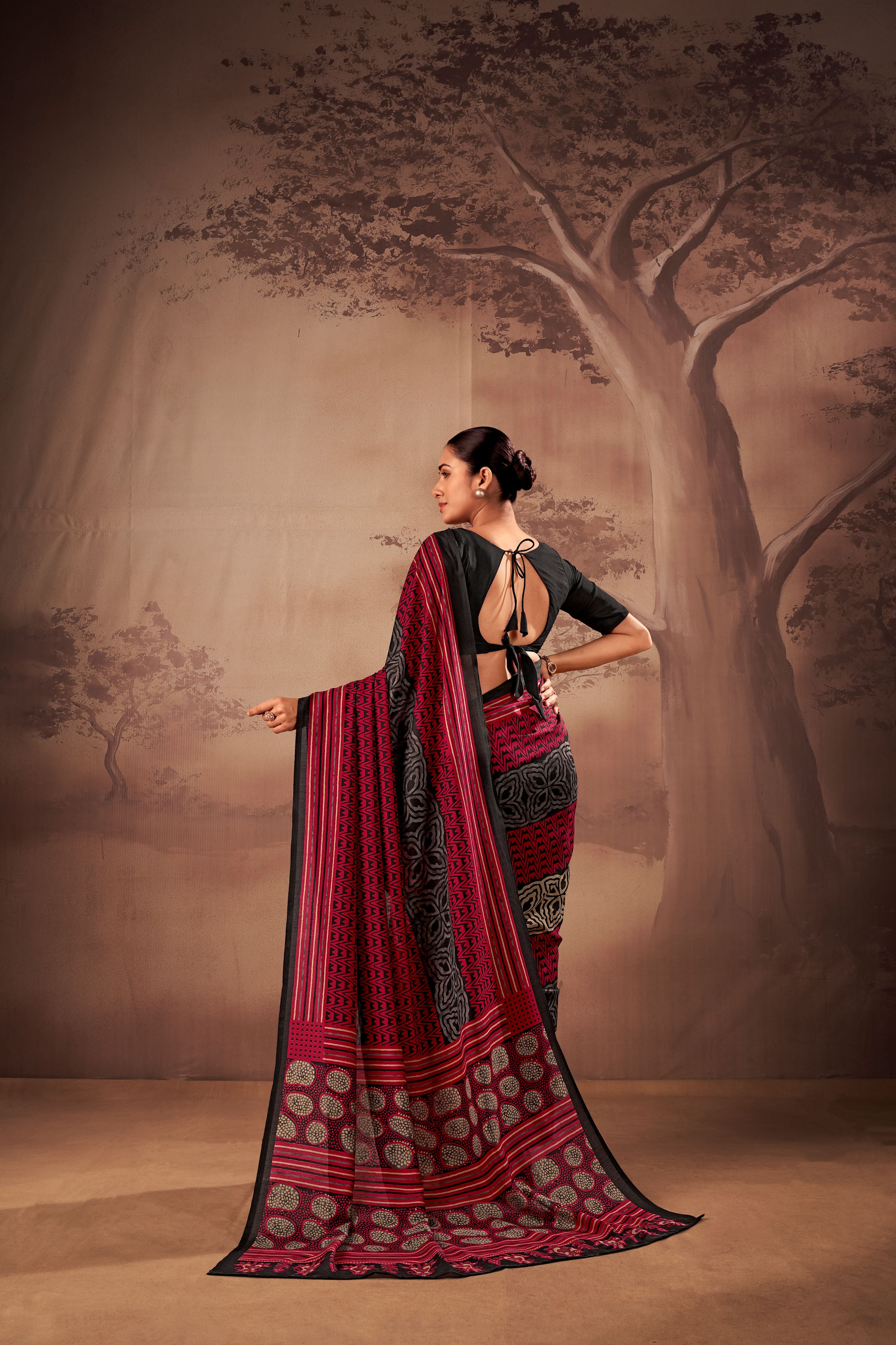 Mull Cotton Printed Saree