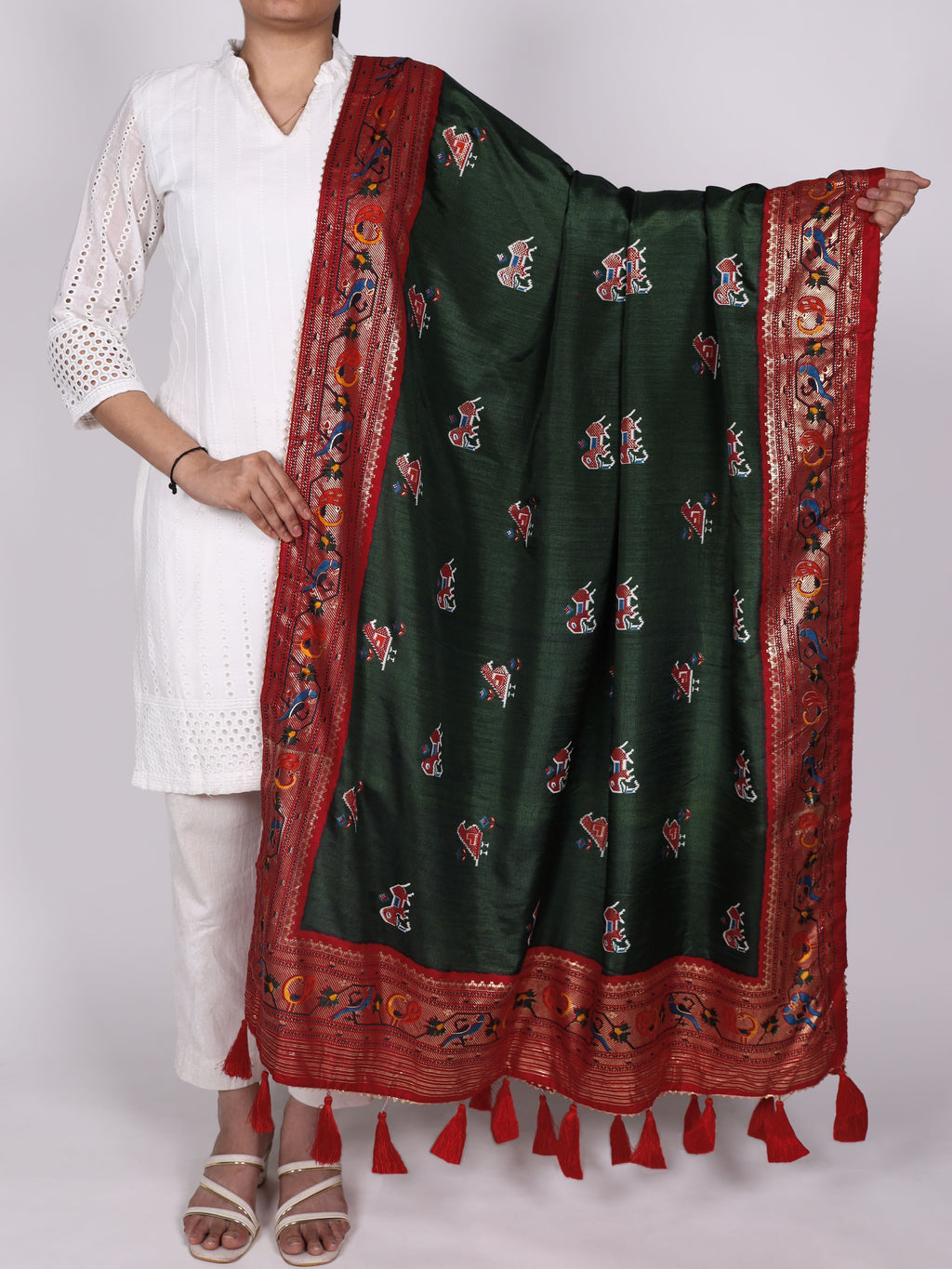 Tussar Silk Printed Dupatta