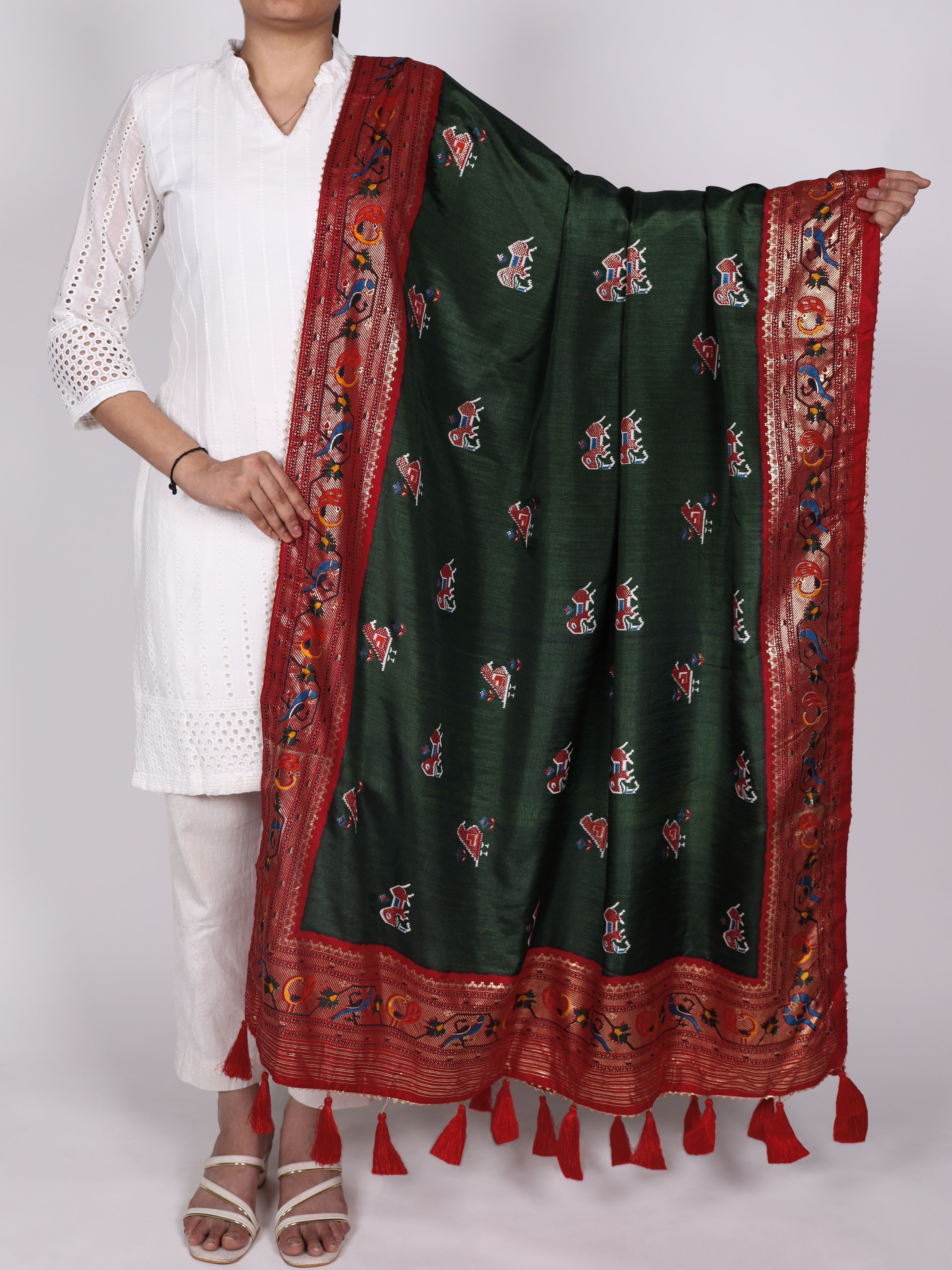 Tussar Silk Printed Dupatta