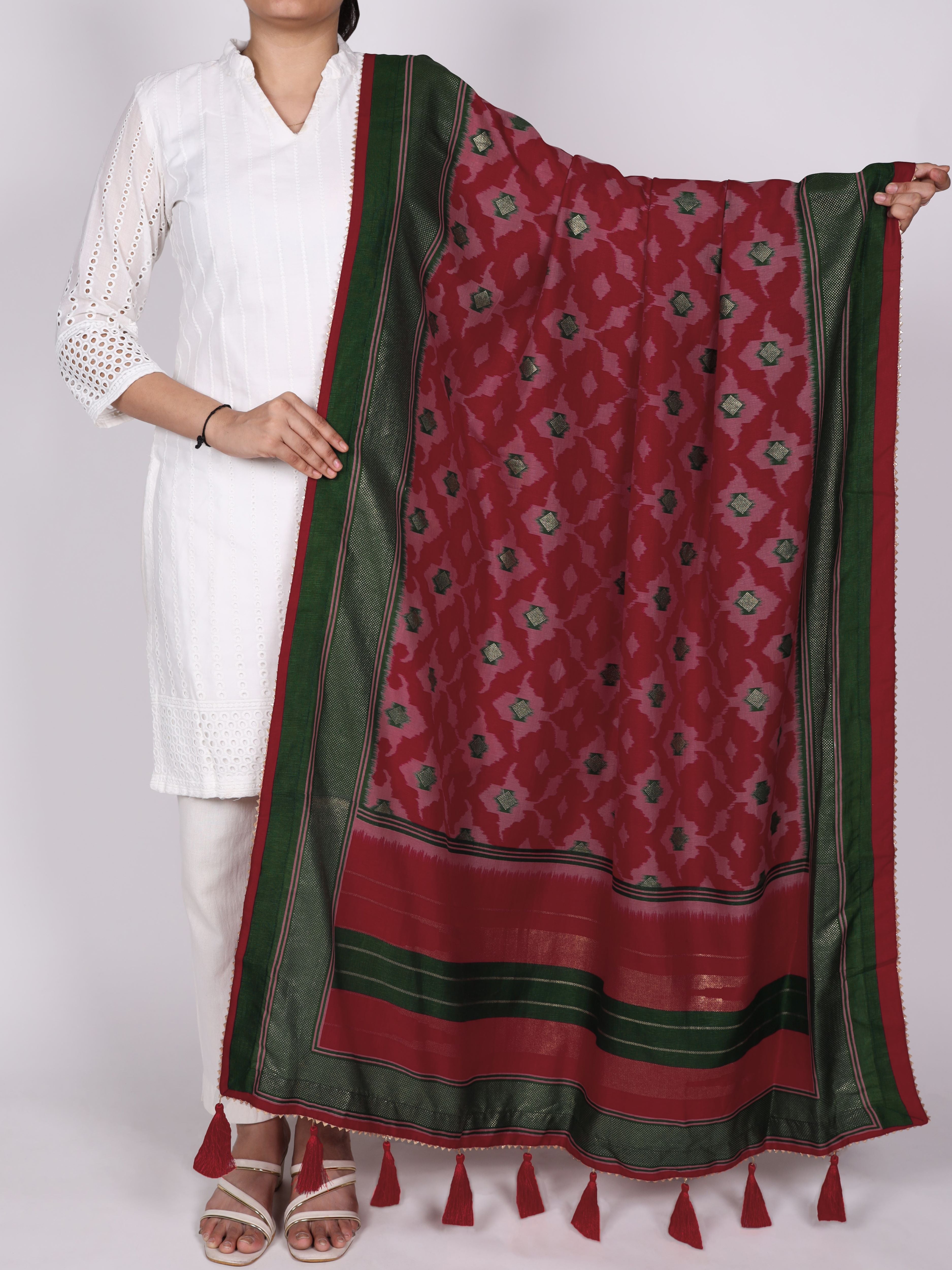 Tussar Silk Printed Dupatta