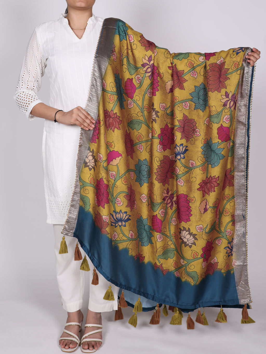 Tussar Silk Printed Dupatta
