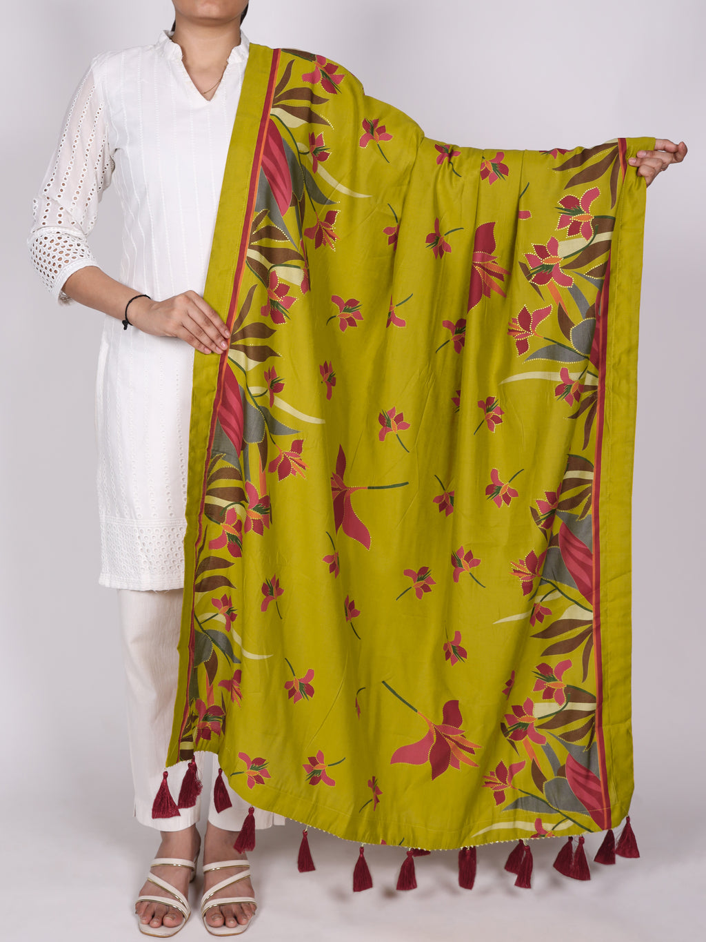 Tussar Silk Printed Dupatta
