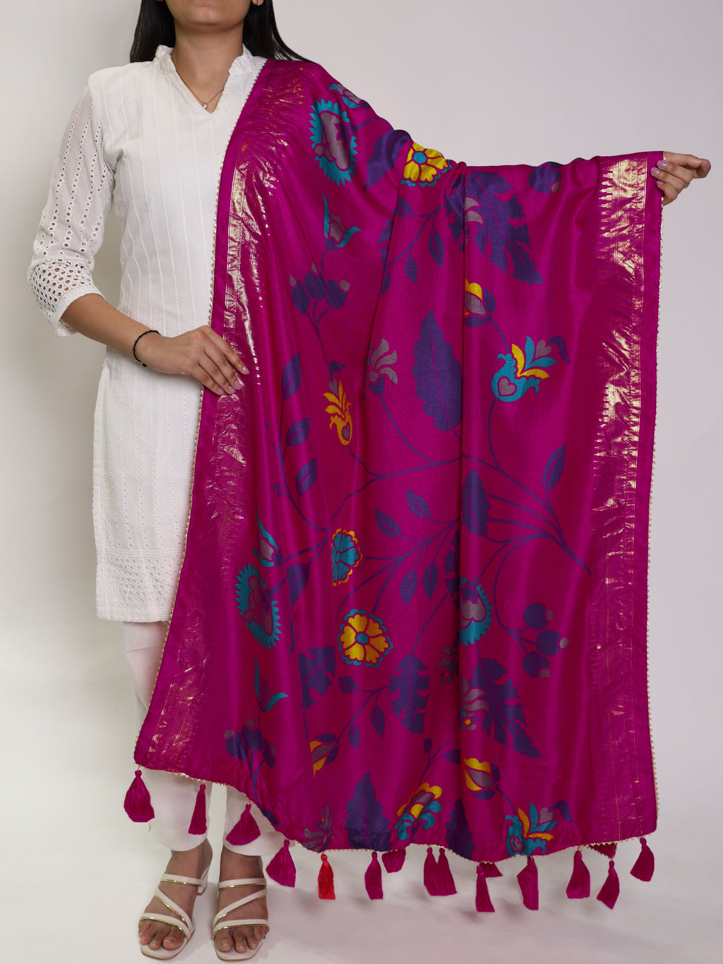 Tussar Silk Printed Dupatta