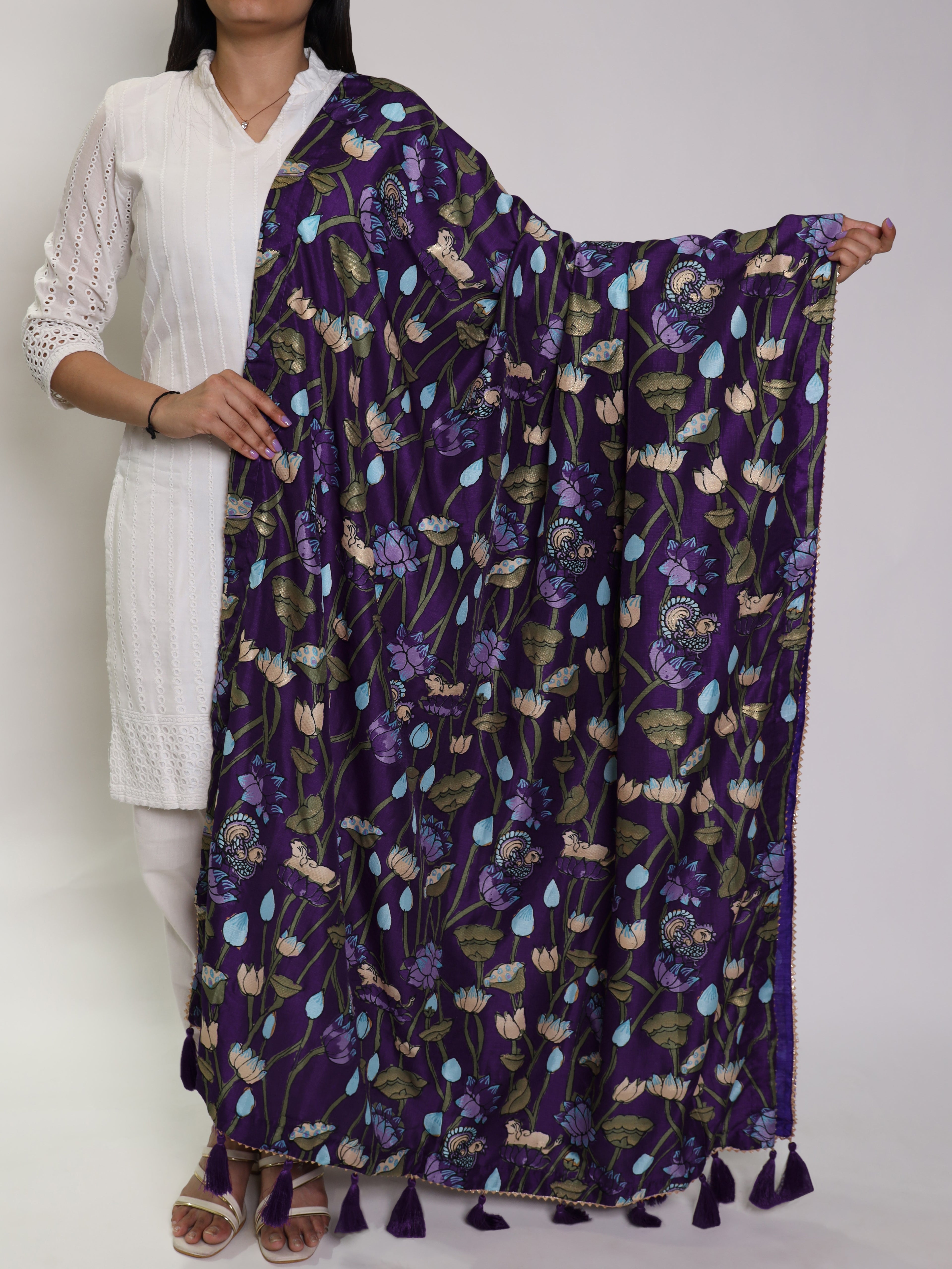 Tussar Silk Printed Dupatta