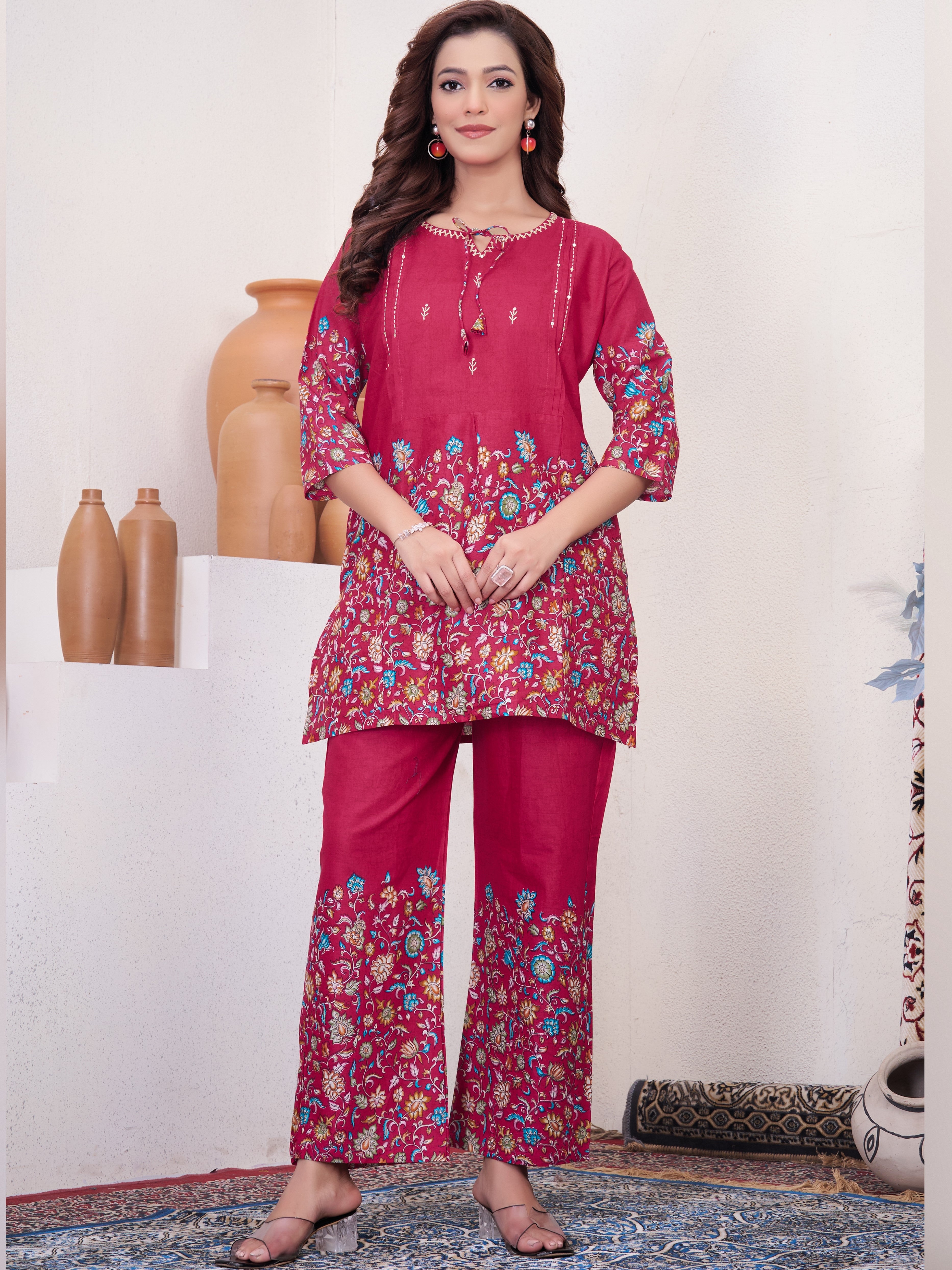 Pure Cotton Floral Printed Co-Ord Set