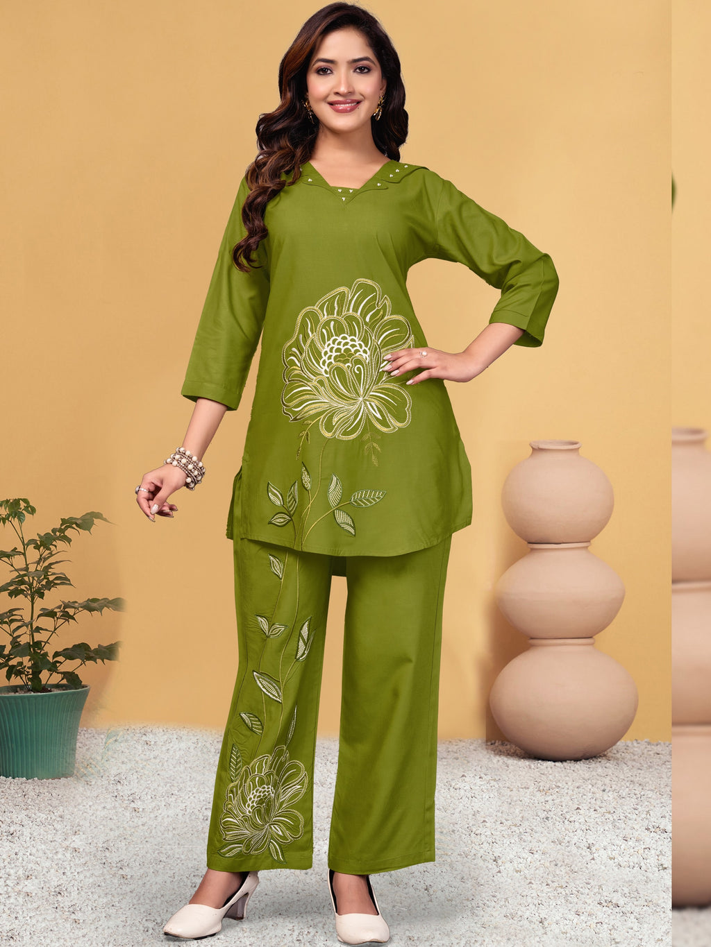 Viscose Rayon Co-ord Set For Women