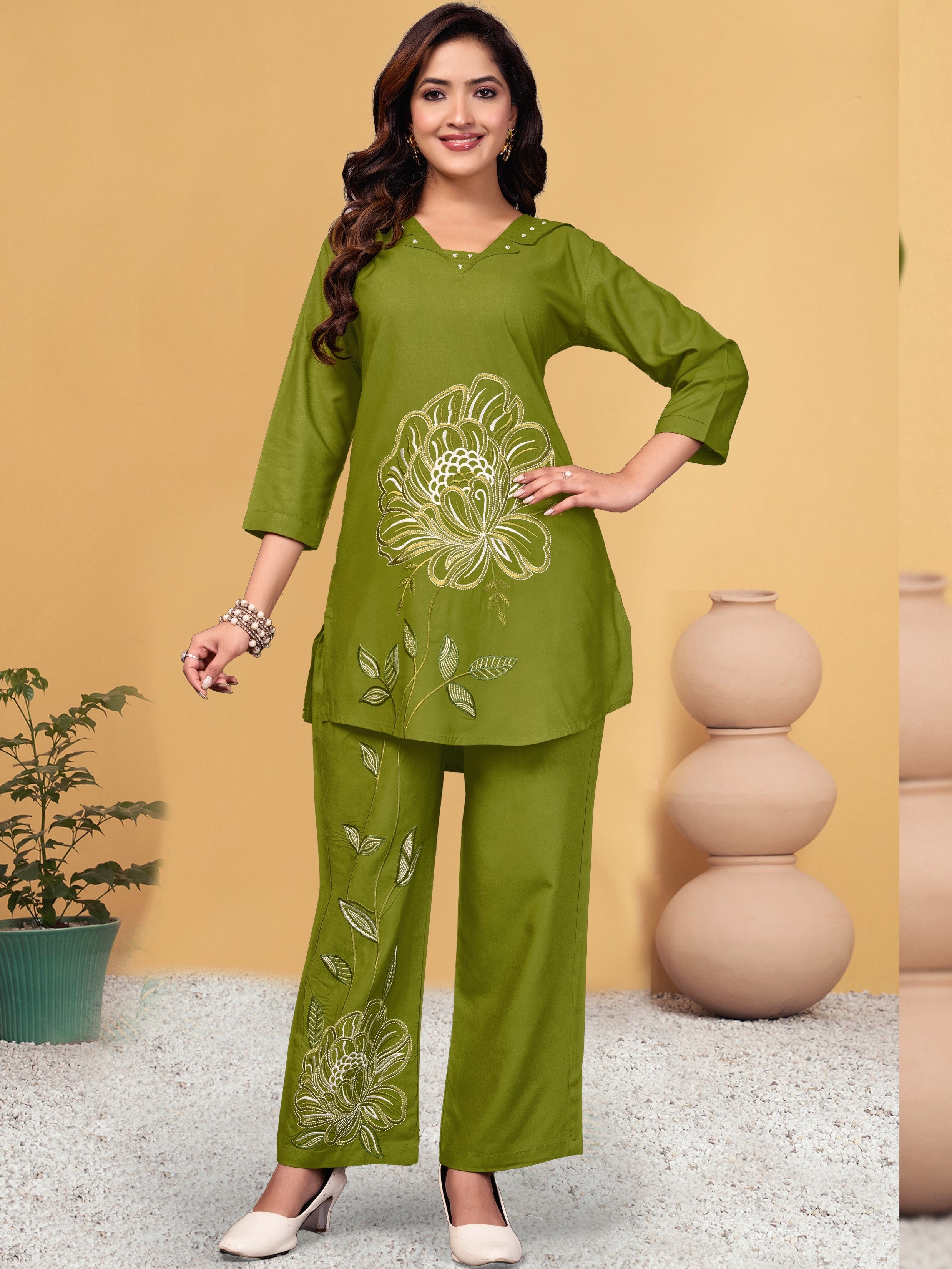 Viscose Rayon Co-ord Set For Women