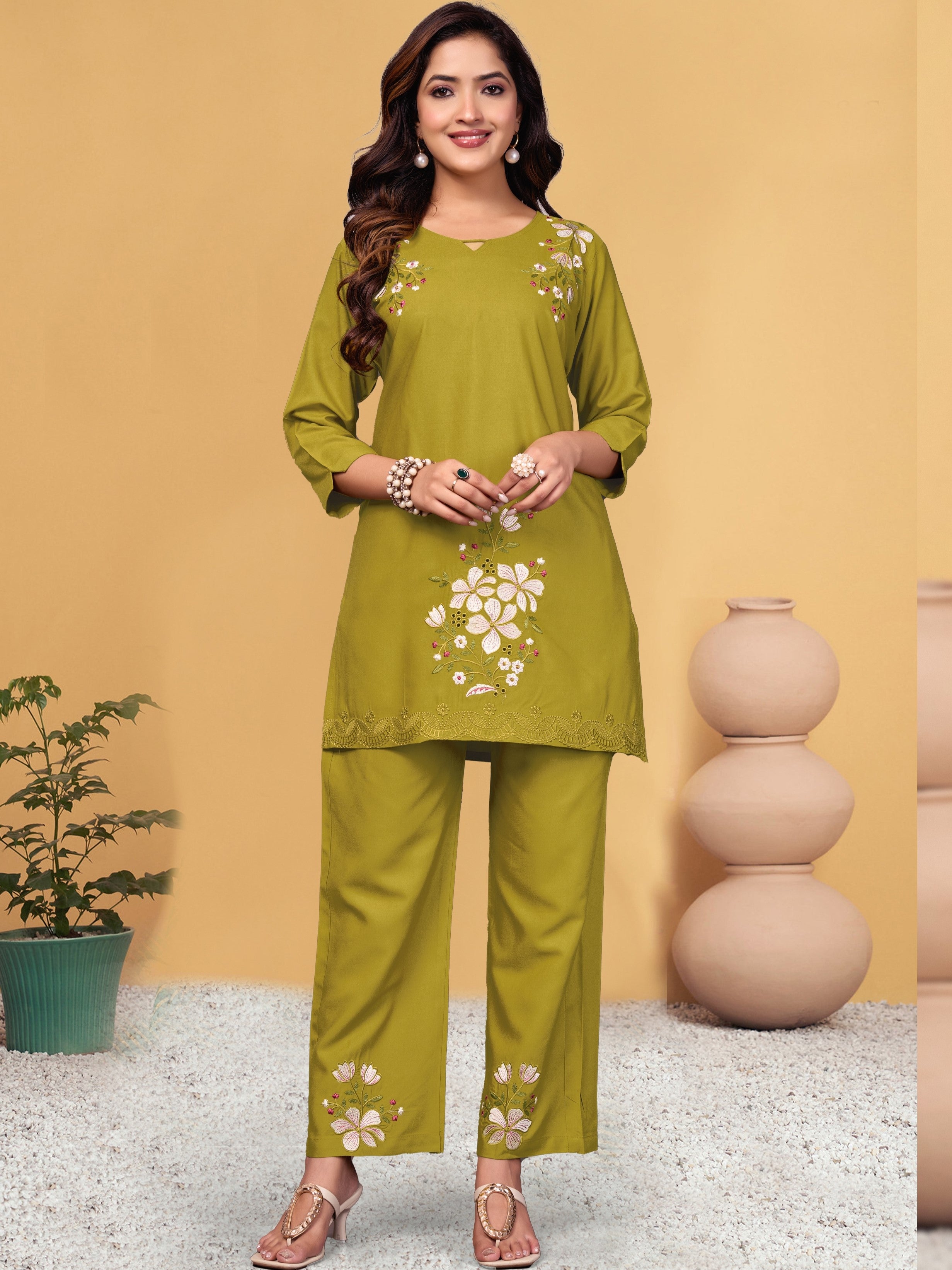 Viscose Rayon Co-ord Set For Women