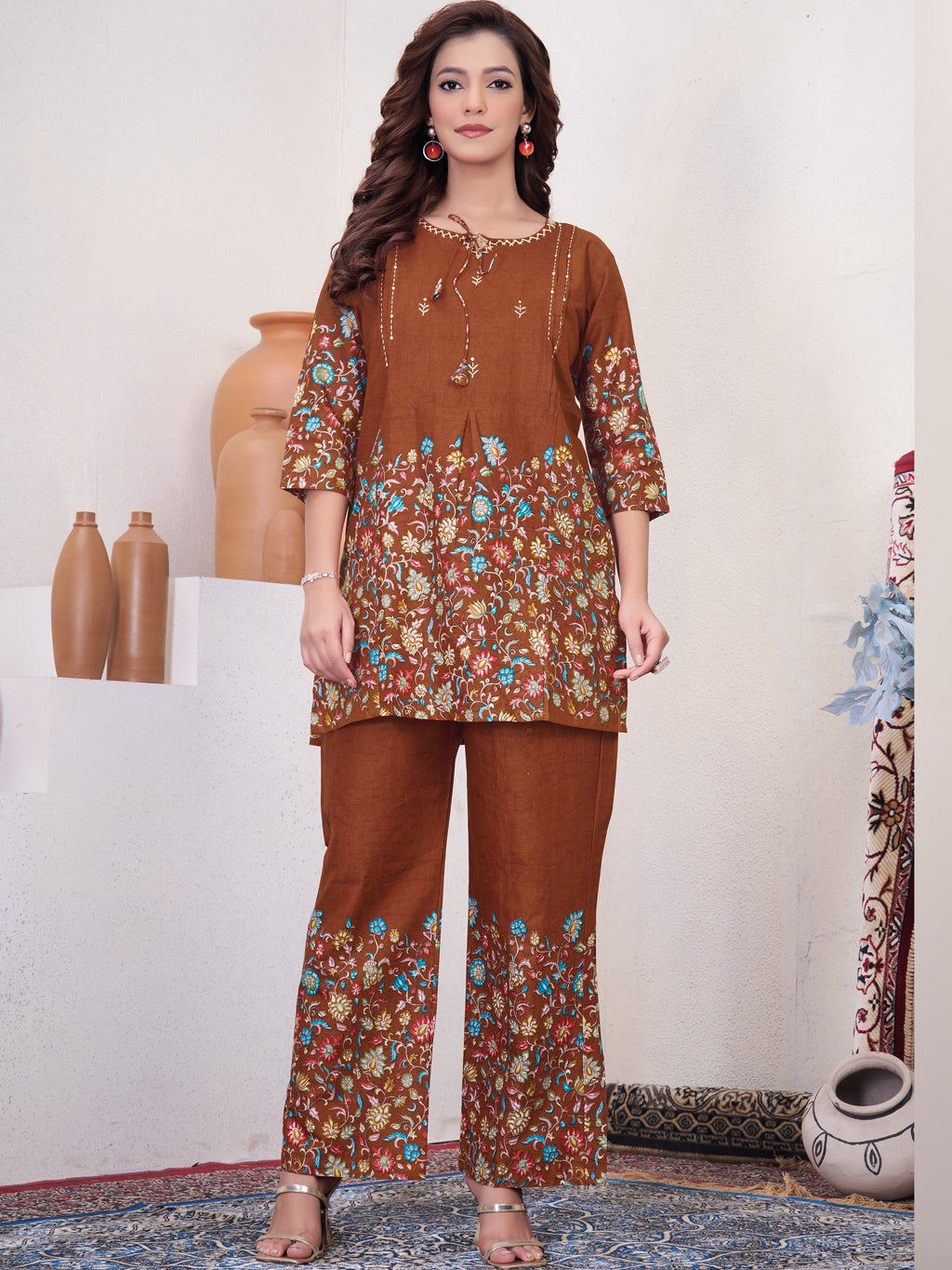 Pure Cotton Floral Printed Co-Ord Set