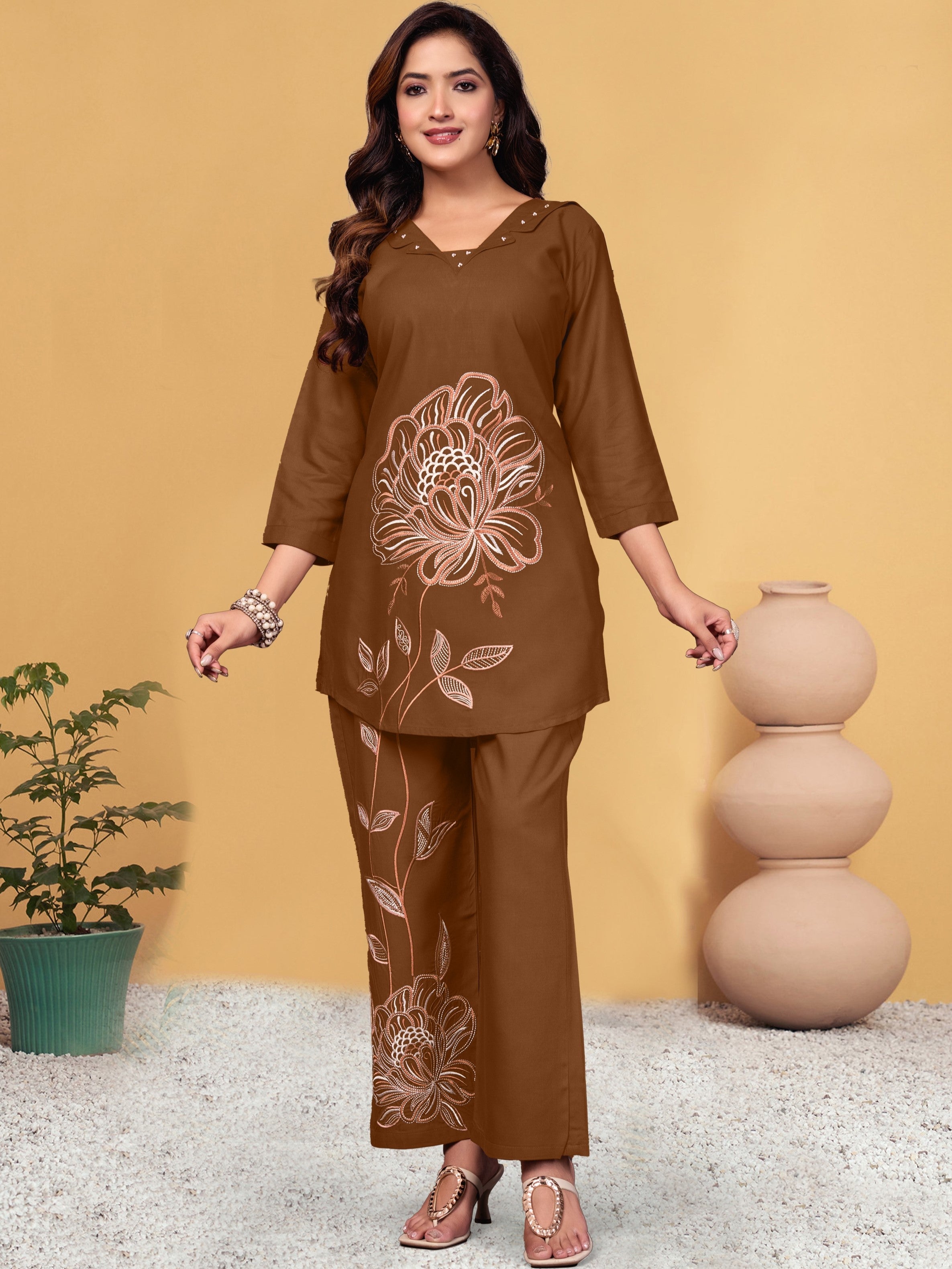 Viscose Rayon Co-ord Set For Women
