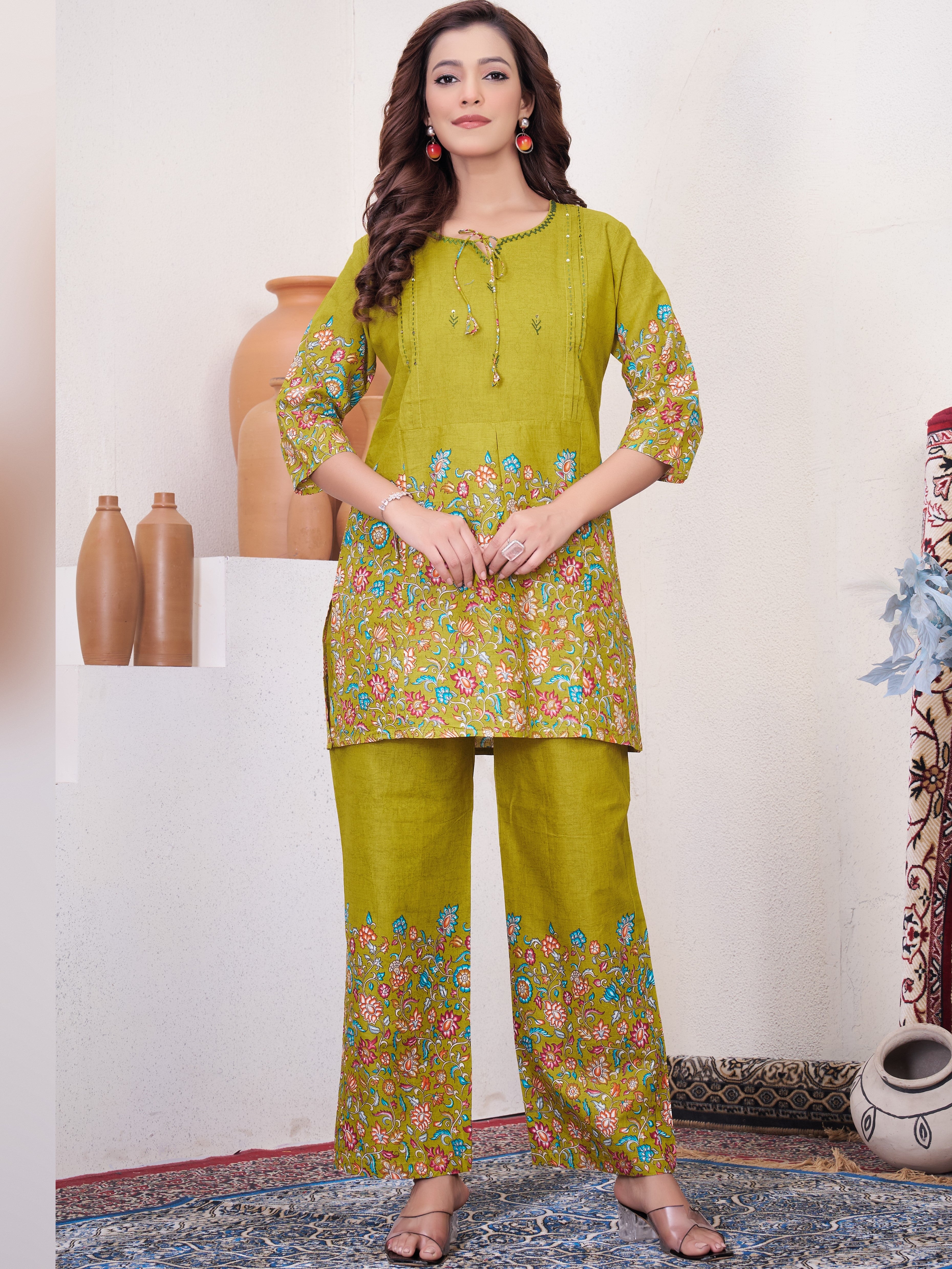 Pure Cotton Floral Printed Co-Ord Set