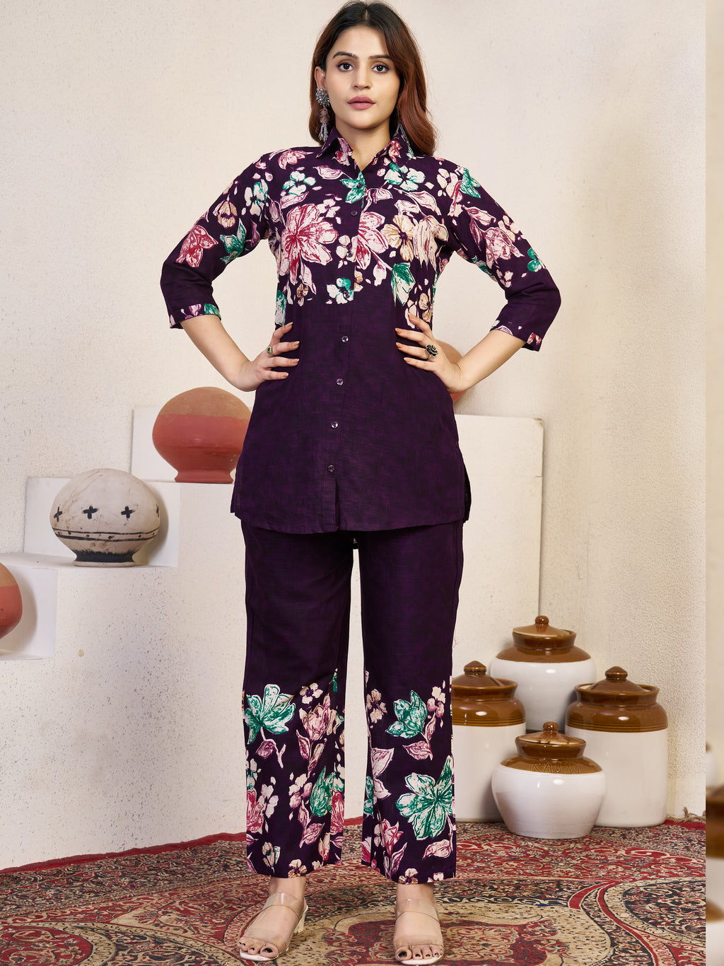 Pure Cotton Co-ord Set For Women