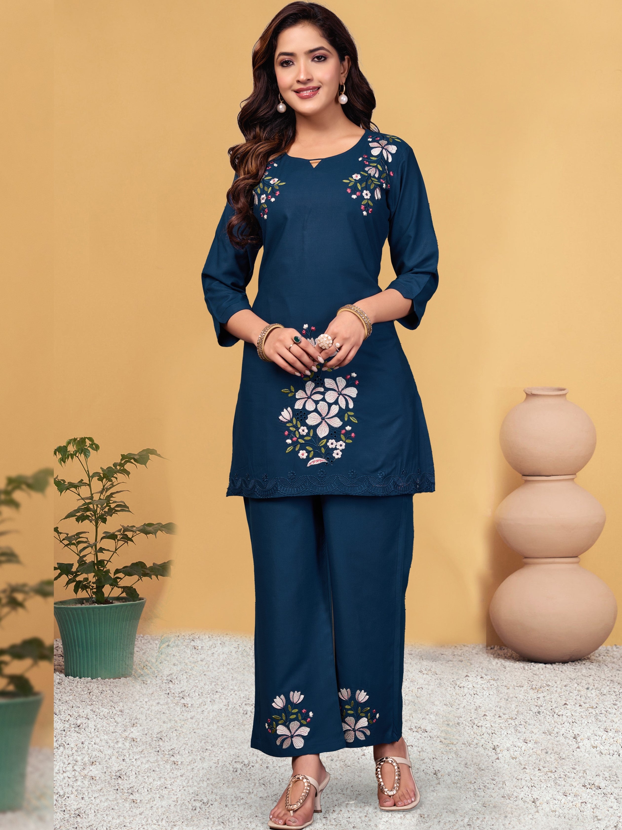 Viscose Rayon Co-ord Set For Women